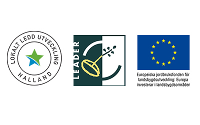 Logotyper för LLUH, Leader och Europeiska jordbruksfonden för landsbygdsutveckling.